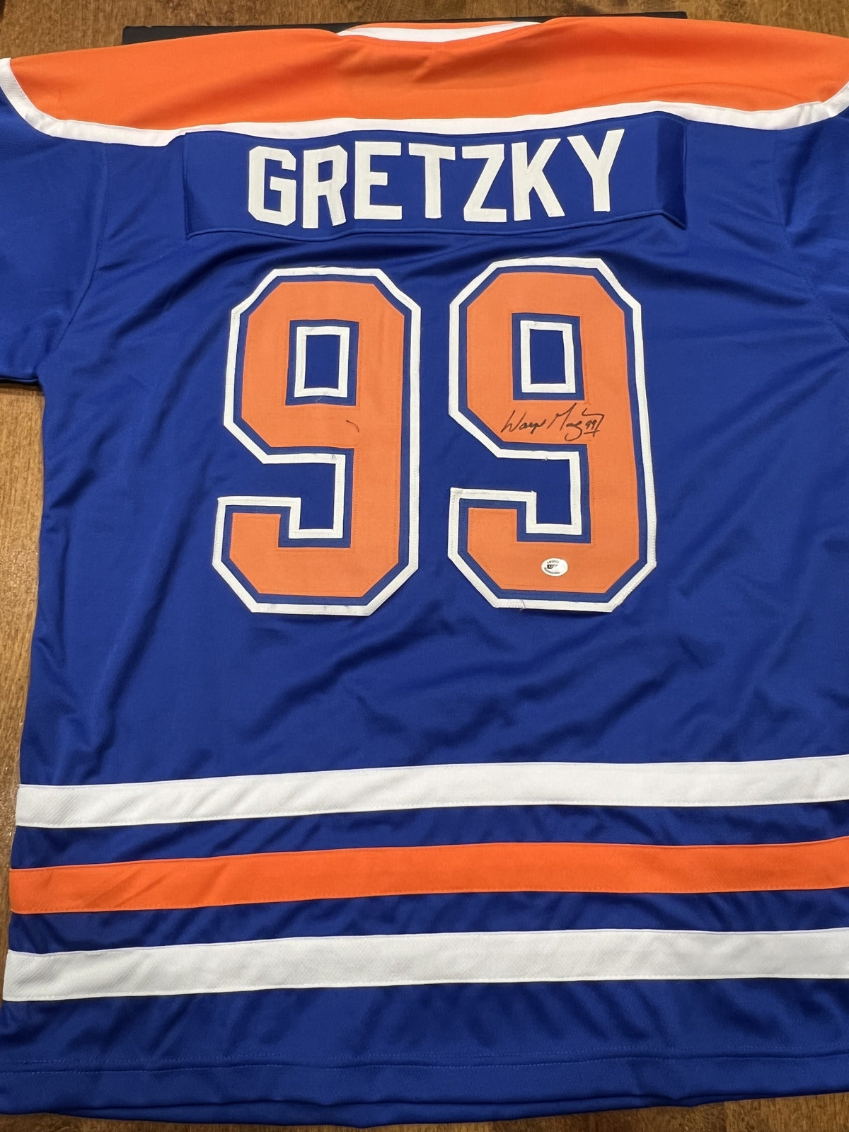 Wayne Gretzky Signed Edmonton Oilers Blue Jersey with COA