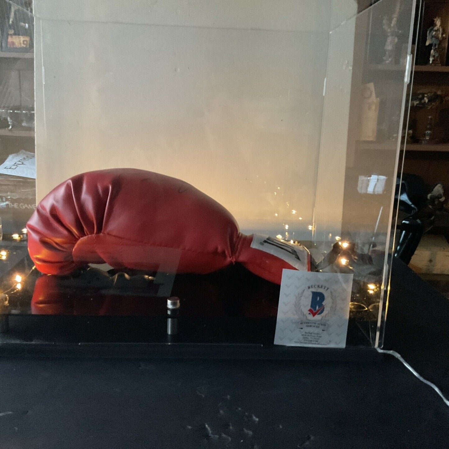 Autographed Conor McGregor boxing glove Beckett and PSADNA In Light Up Case