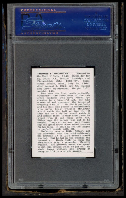 1950 Callahan Hall Of Fame Tommy Mccarthy PSA 6