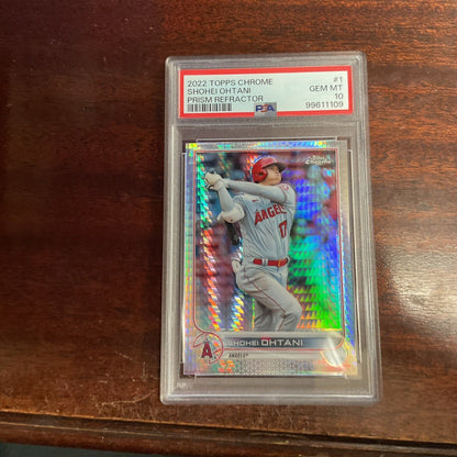 2022 Topps Chrome # 1 Shohei Ohtani Prism Refractor PSA 10