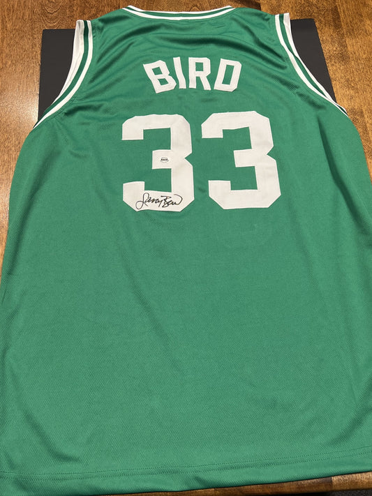 Larry Bird Signed Boston Celtics Green Jersey with COA