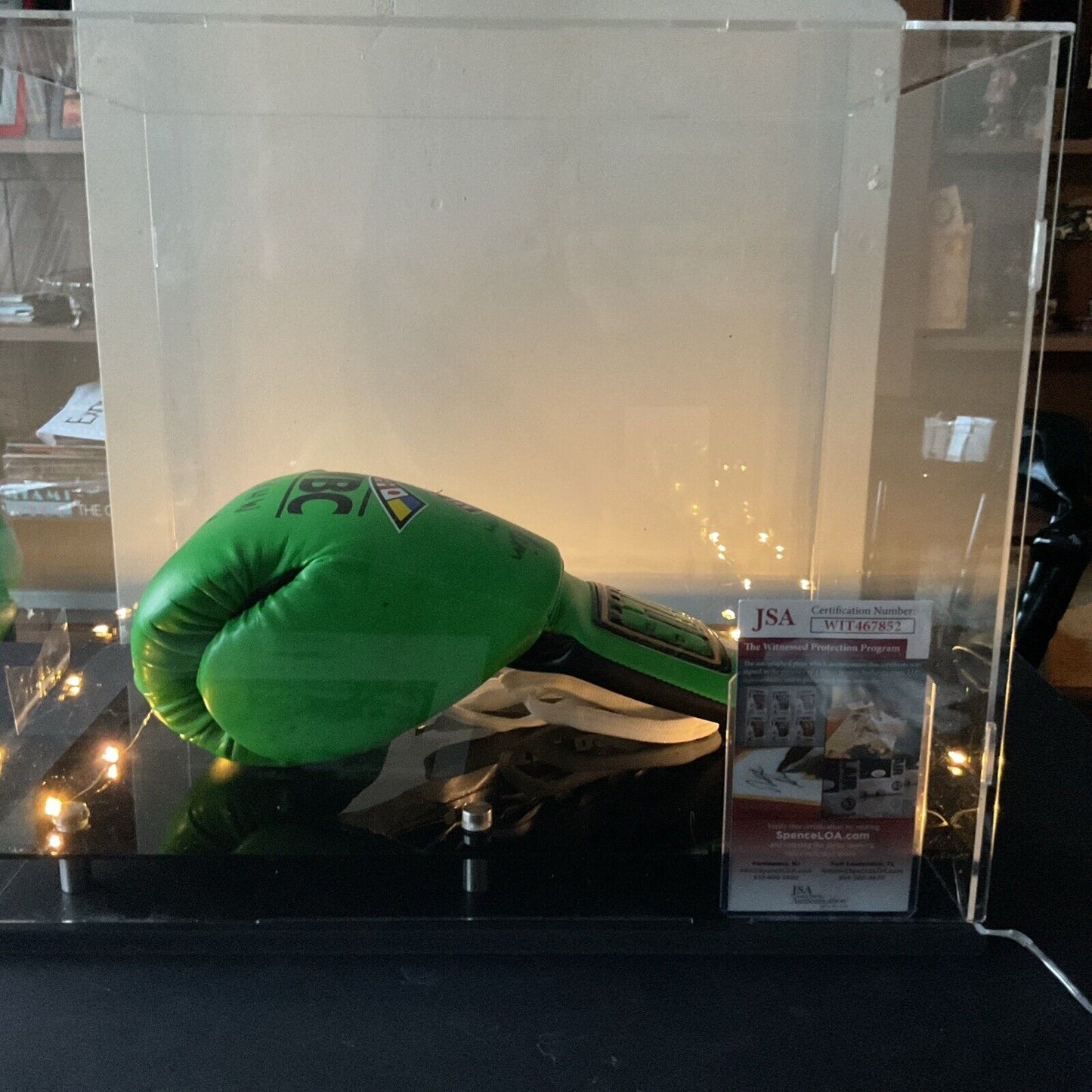 Autographed Tim Witherspoon boxing glove WBC JSA COA in Light Up Display Case 