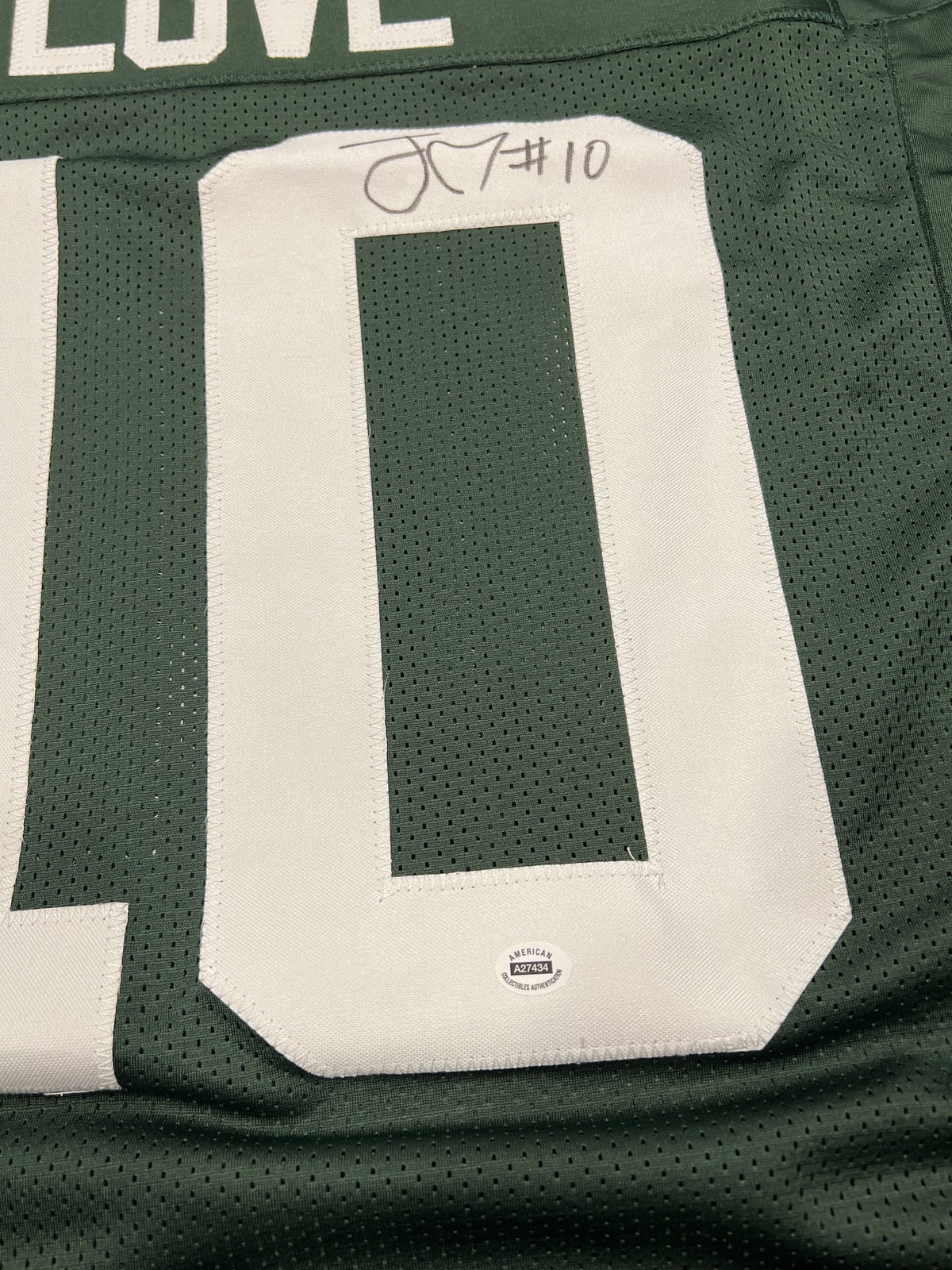 Jordan Love Signed Green Bay Packers Green Jersey with COA