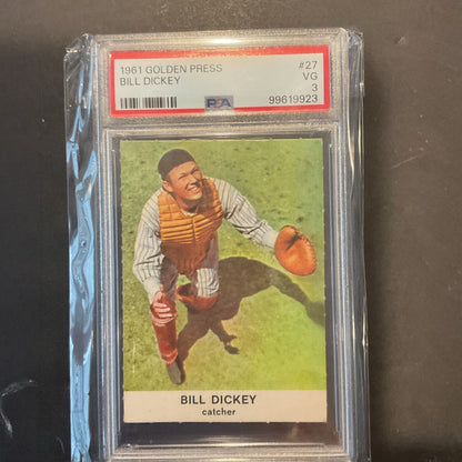 1961 Golden Press Hall of Fame - #27 Bill Dickey PSA 3