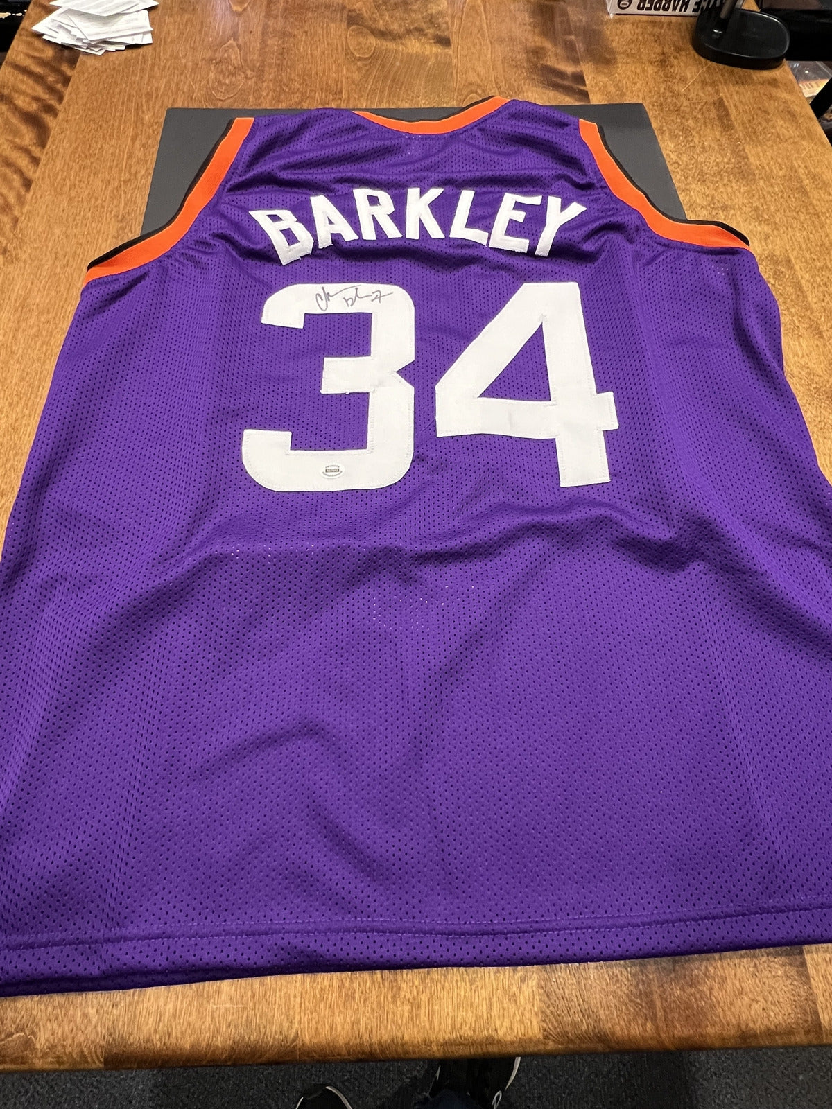 Charles Barkley Signed Phoenix Suns Purple Jersey with COA