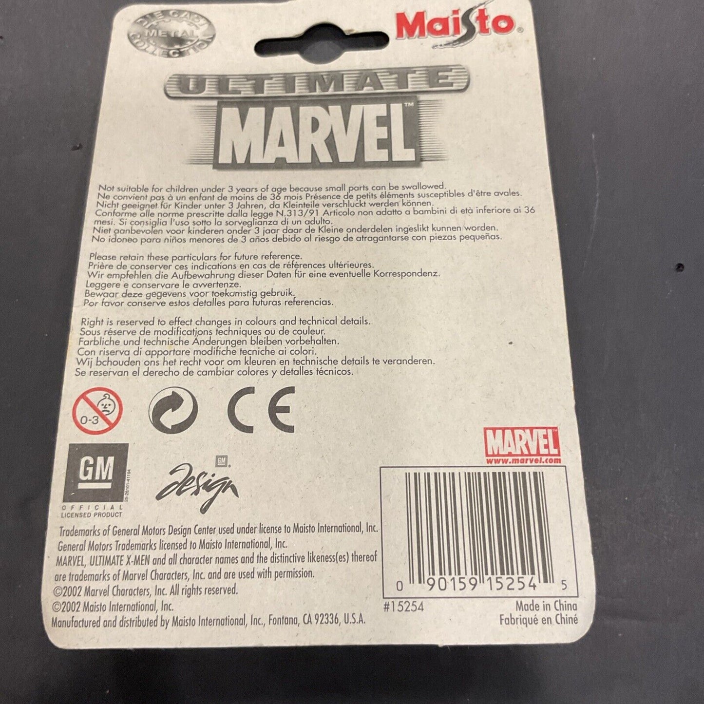 Marvel Maisto Thor Cadillac Vizon Die Cast Toy Car Model