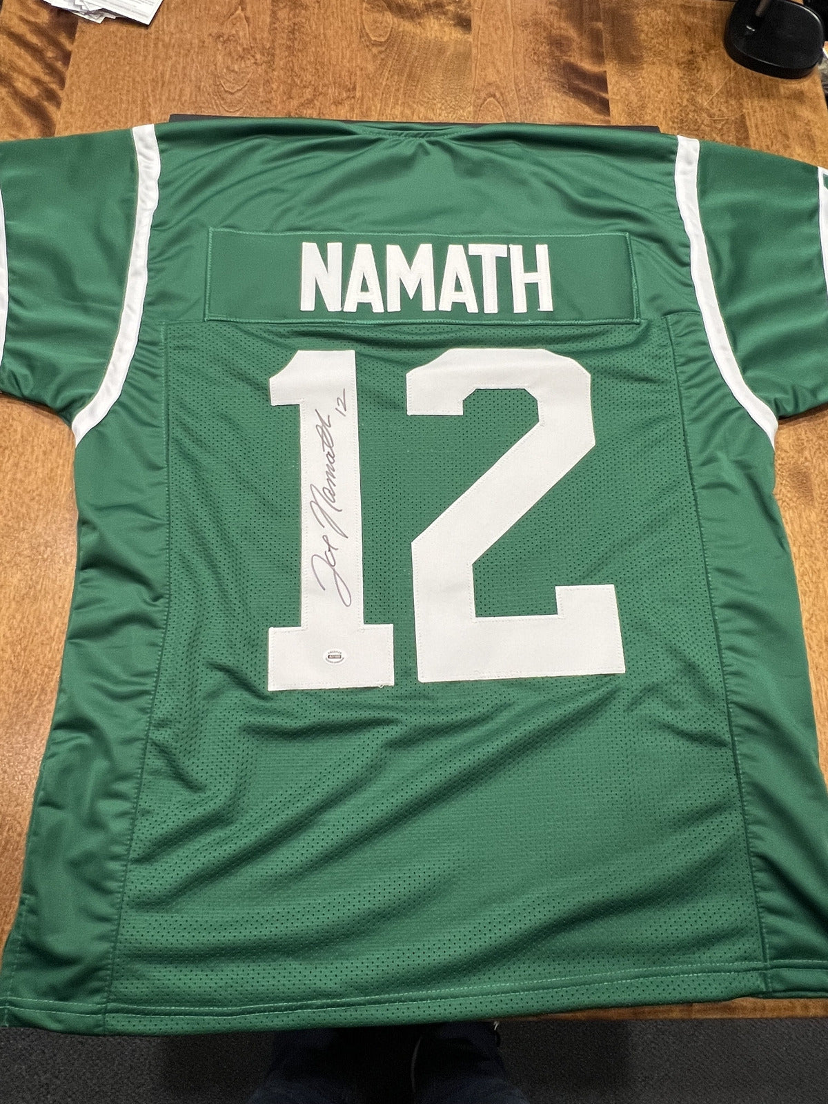 Joe Namath Signed New York Jets Green Jersey with COA