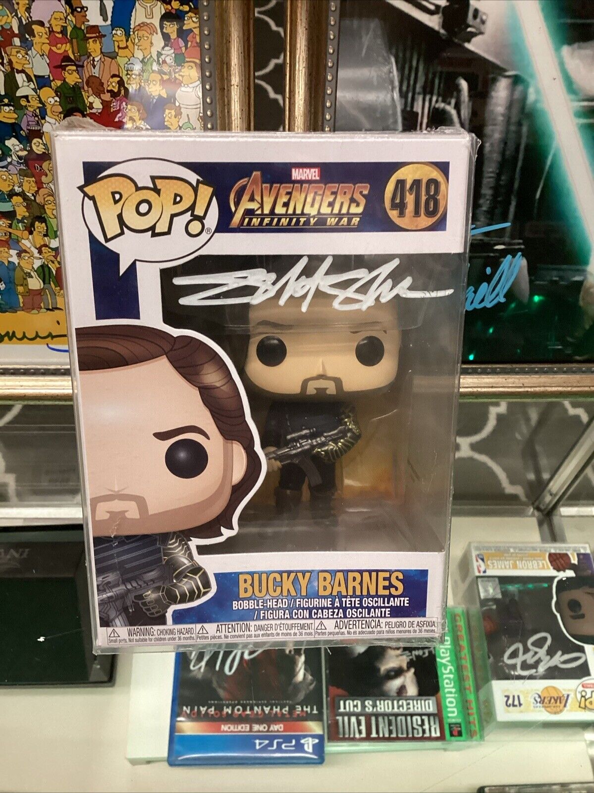 Funko Pop! Vinyl: Marvel - Bucky Barnes (w/ weapon) #418 Signed With COA