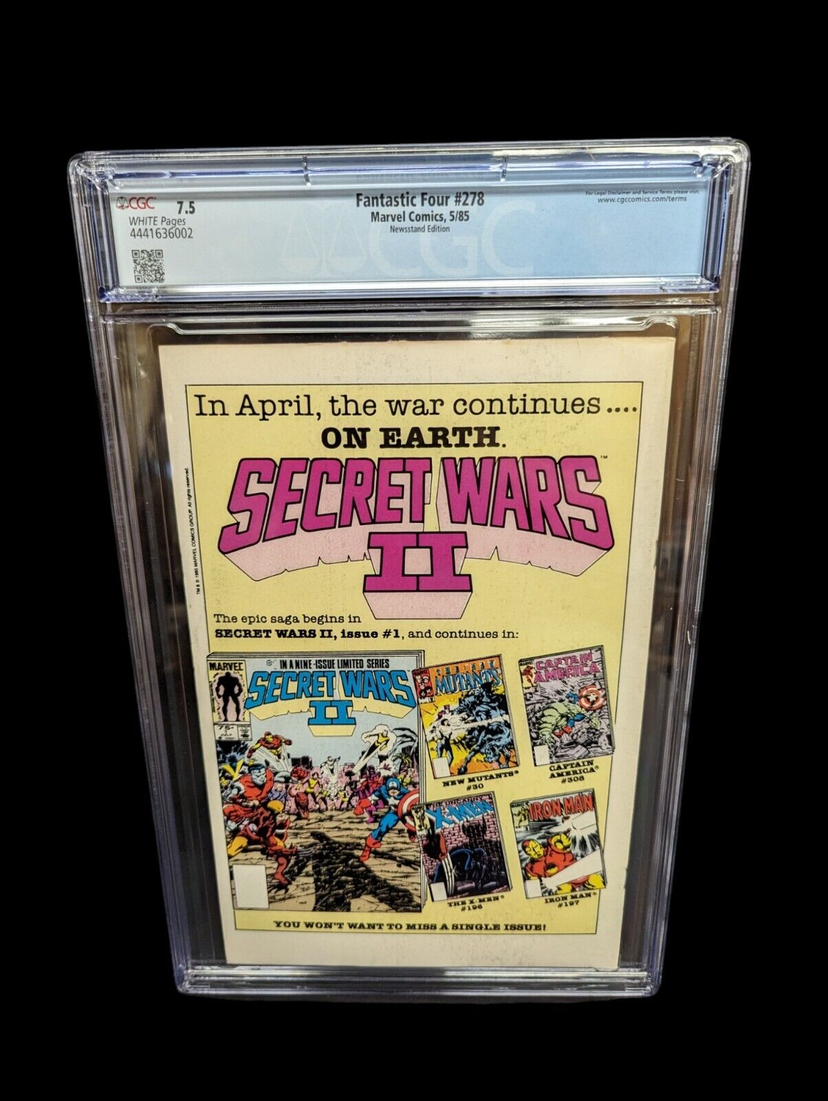 CGC 7.5 Fantastic Four #278