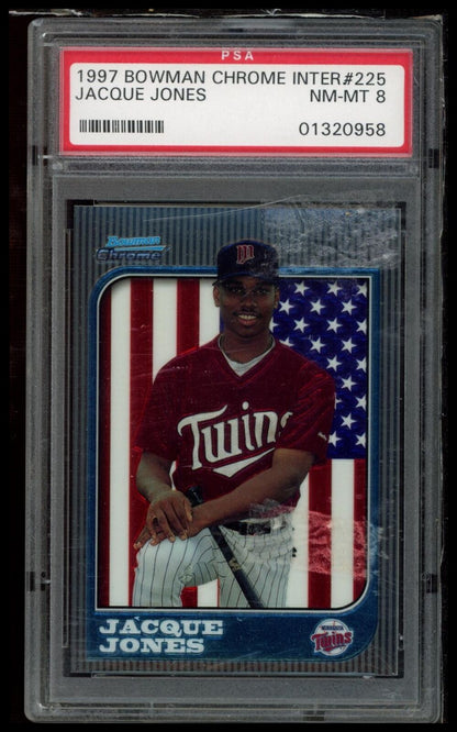 1997 Bowman Chrome International #225 Jacque Jones International PSA 8