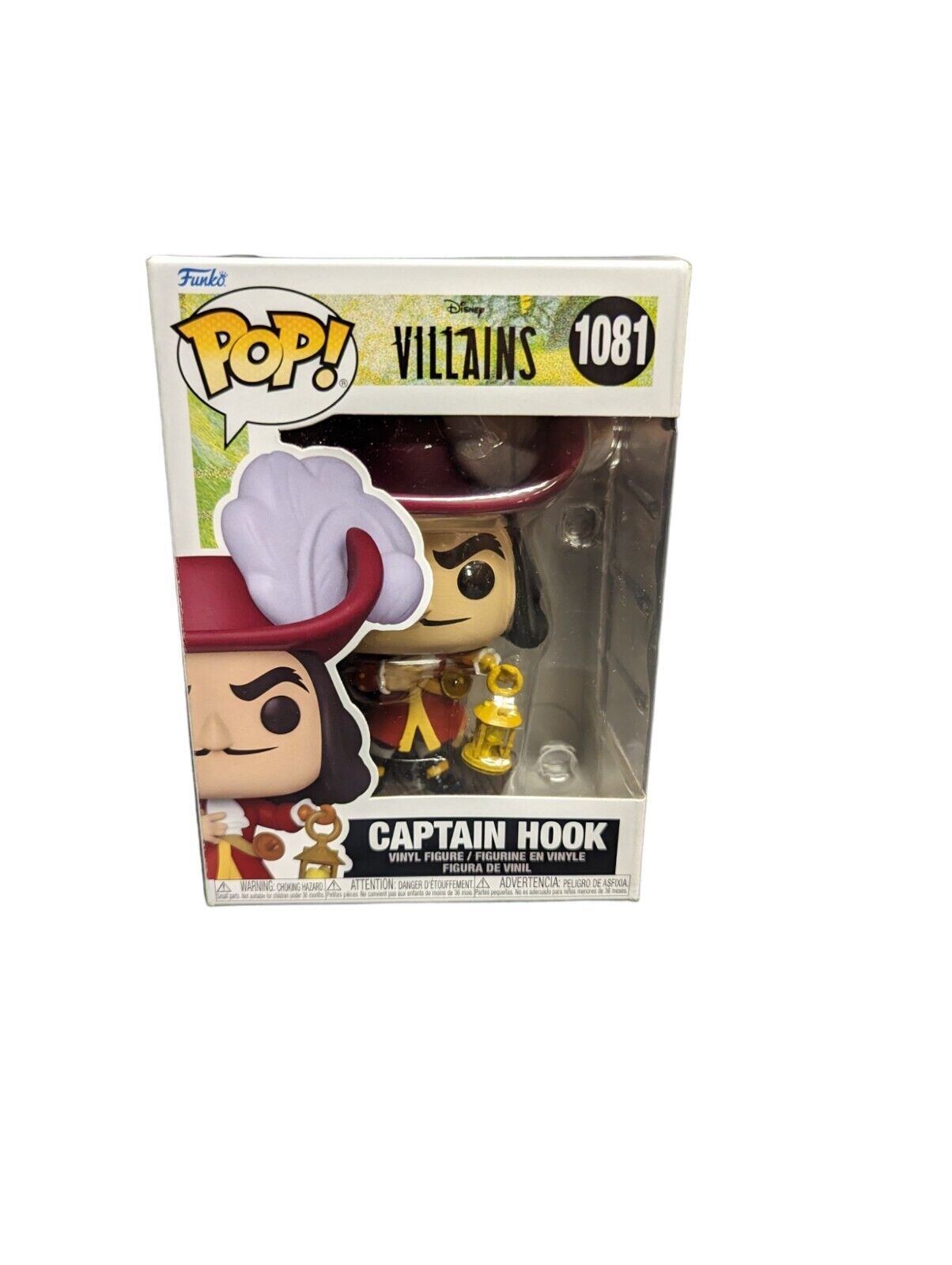 Funko Pop Villains # 1081 Captain Hook w Protective Case