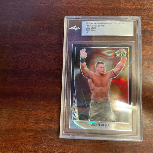 2024 Leaf Legends Wrestling 1990 Base  John Cena 1/1 Rare Lava Black 