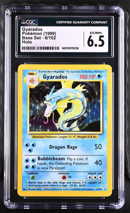 1999 Base Set - Unlimited #6/102 Gyarados CGC 6.5