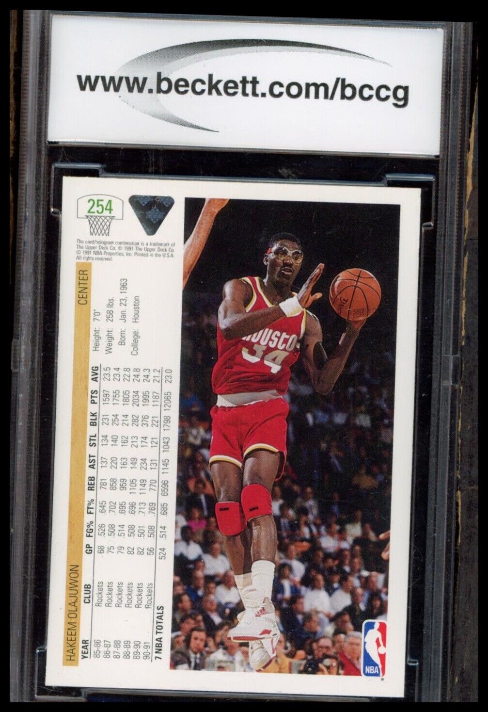 1991-92 Upper Deck Italian #55a Hakeem Olajuwon BCCG 10