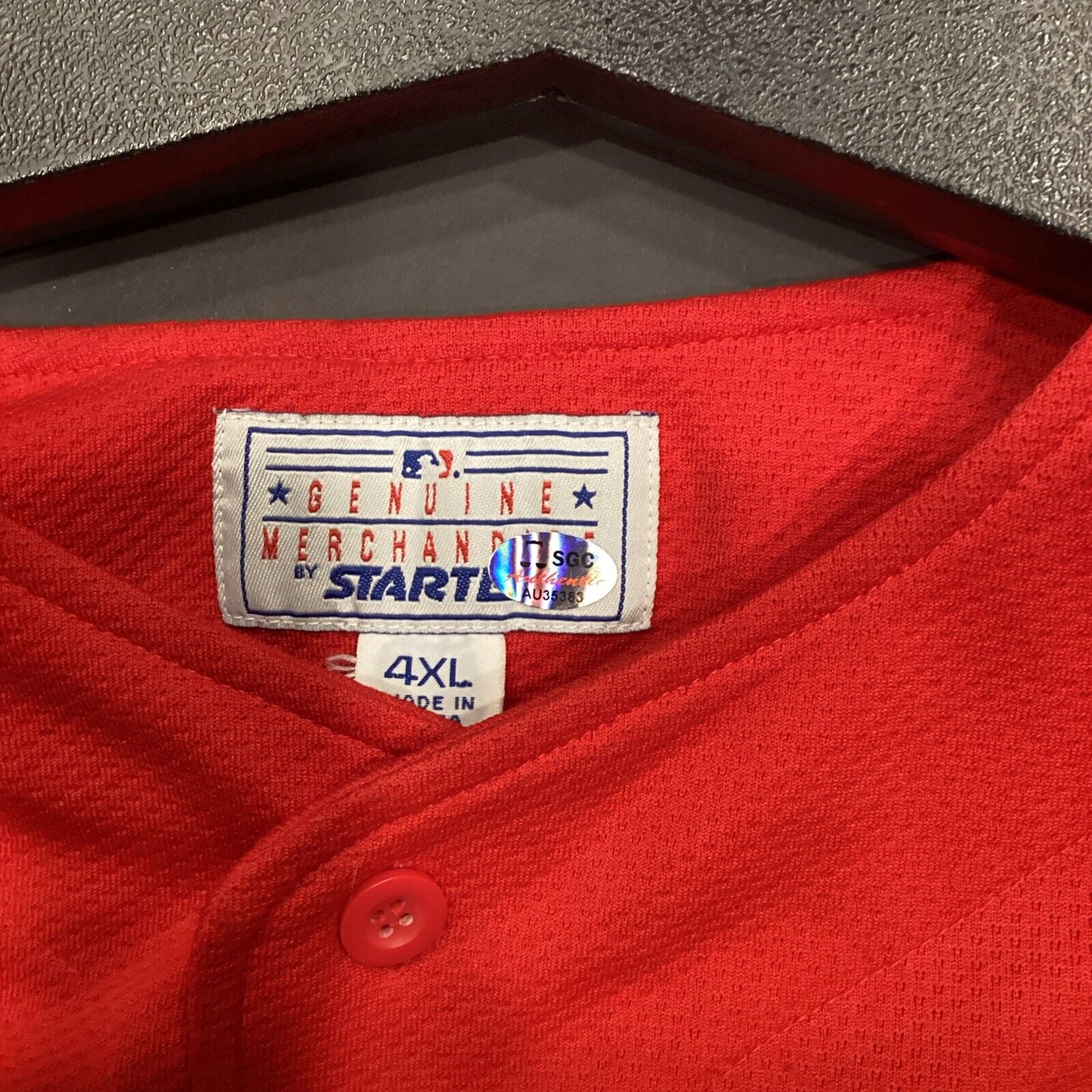 Joba Chamberlain Signed Red Yankee Jersey With SGC COA Large