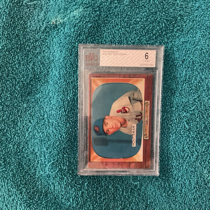 1955 Bowman #144 Art Houtteman Indians Beckett  6 - EX/MT