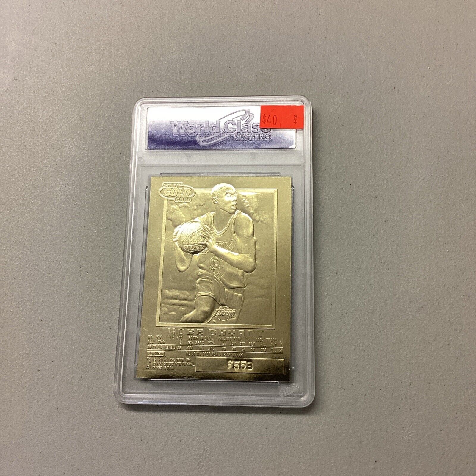 1996-97 Skybox EX-200 23KT Gold Kobe Bryant WCG Grade 10