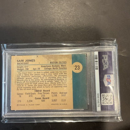1961 FLEER SAM JONES #23 ROOKIE CARD RC PSA 2