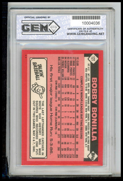 1986 Topps Traded #12T Bobby Bonilla 10