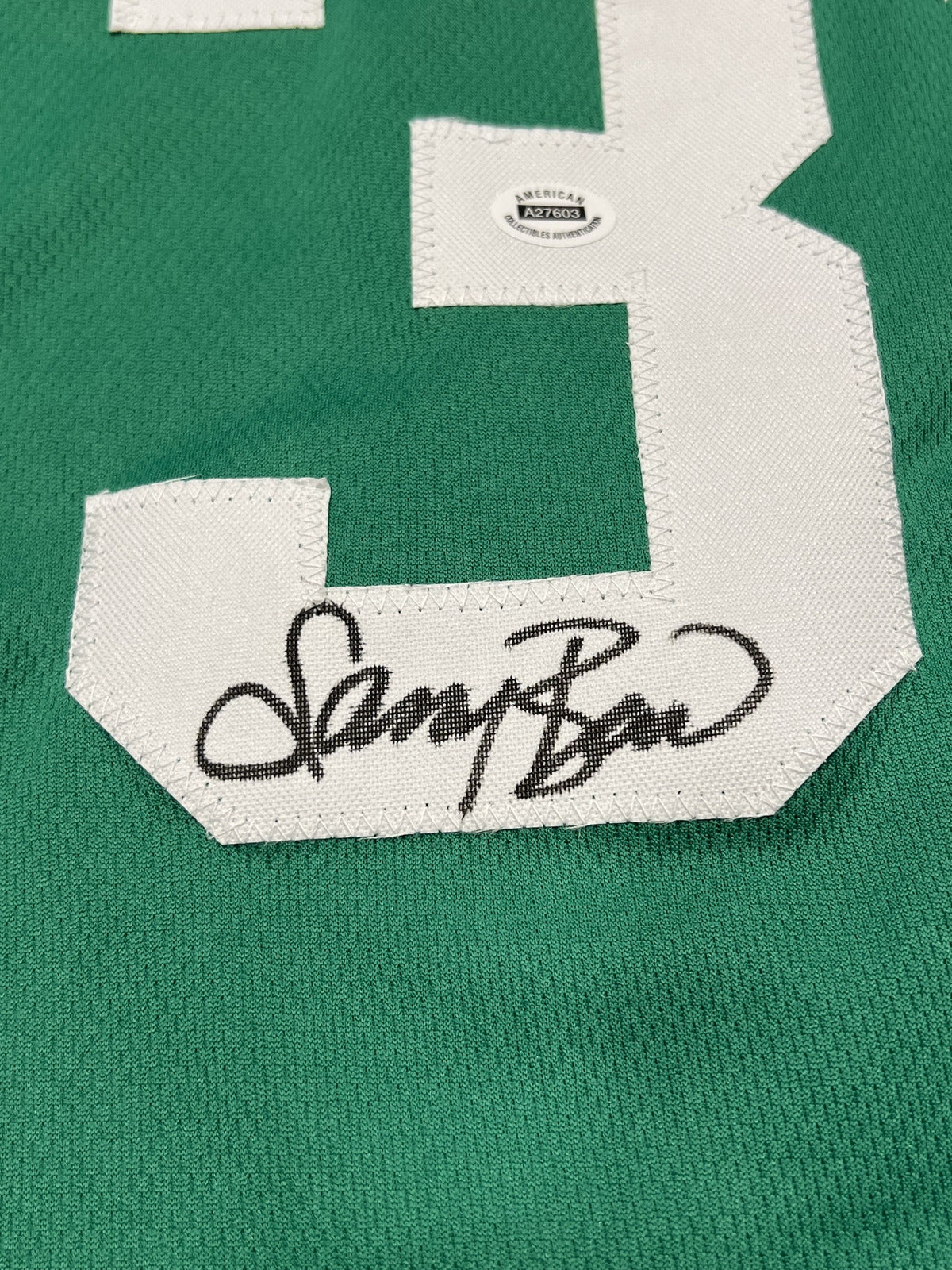 Larry Bird Signed Boston Celtics Green Jersey with COA