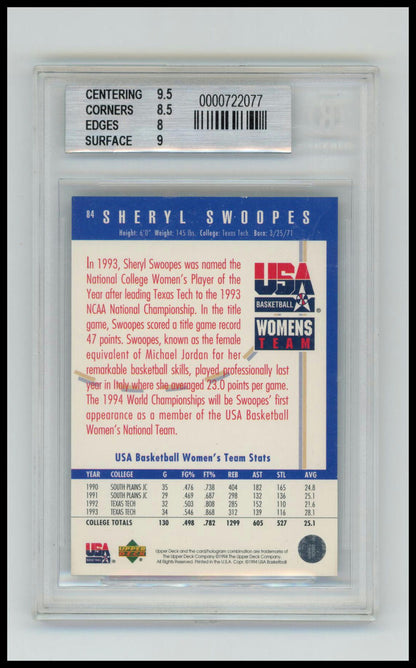 1994 Upper Deck USA #84 Sheryl Swoopes BGS 8.5