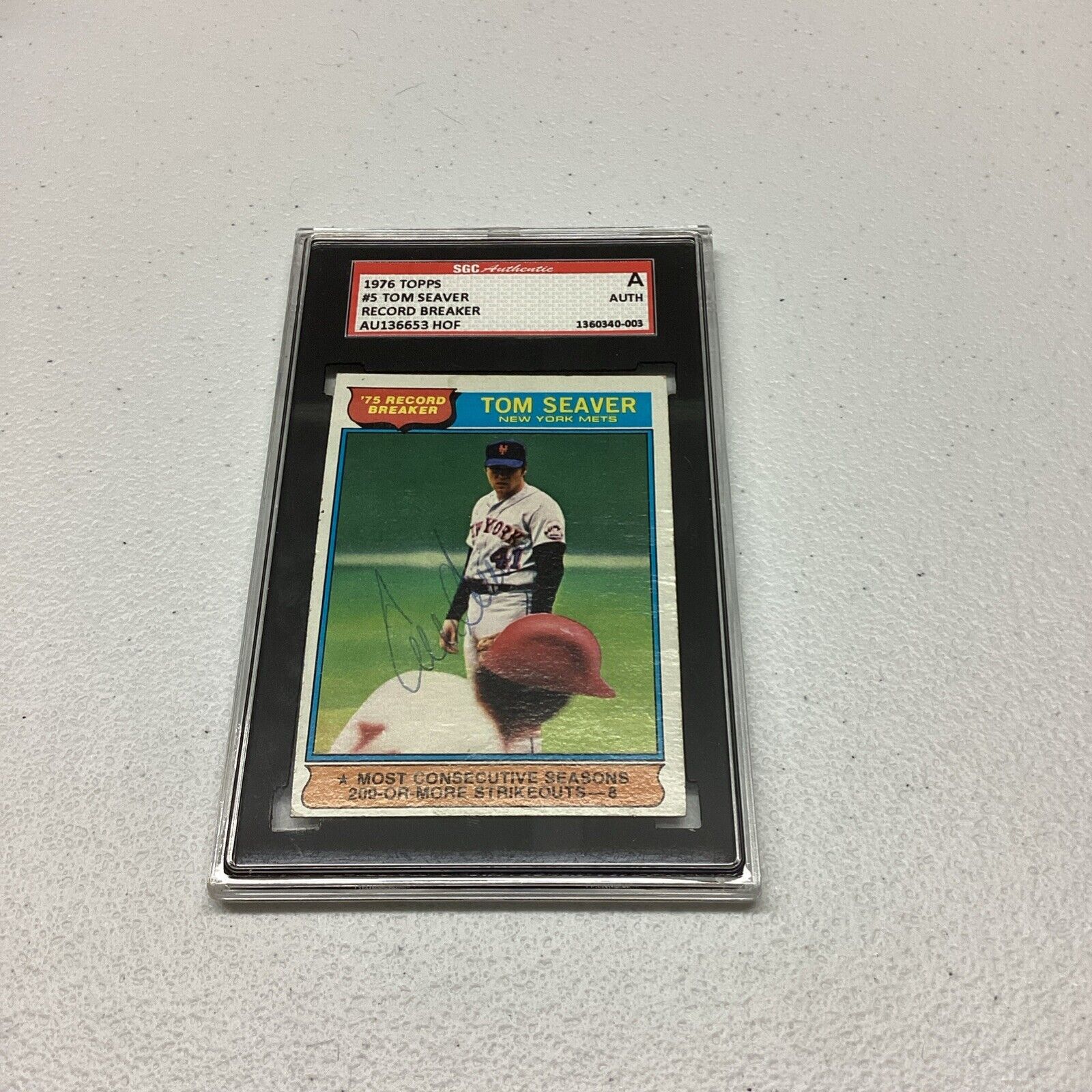 1976 Topps #5 Tom Seaver SGC Authentic
