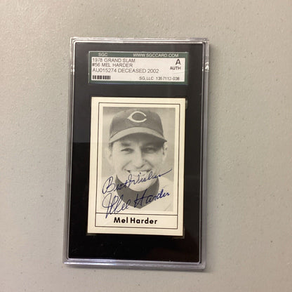 1978 Grand Slam #56 Mel Harder SCG Authentic