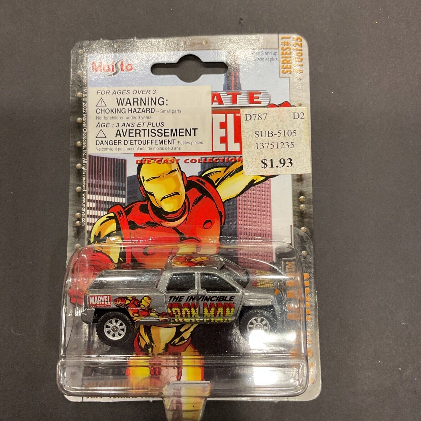 MARVEL COMICS ULTIMATE MARVEL MAISTO DIE-CAST CARS NEW 2002