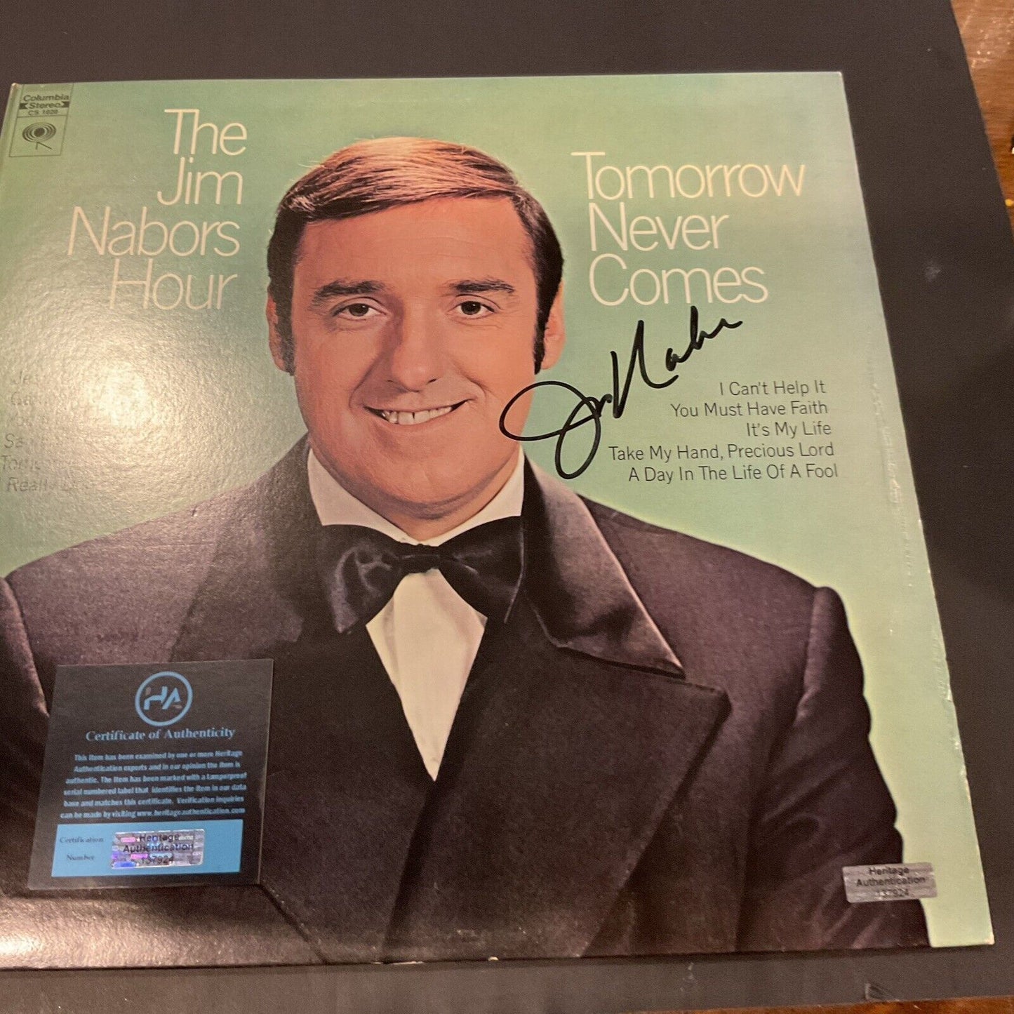 Autographed Jim Nabors “ Tomorrow Never Comes” W Coa