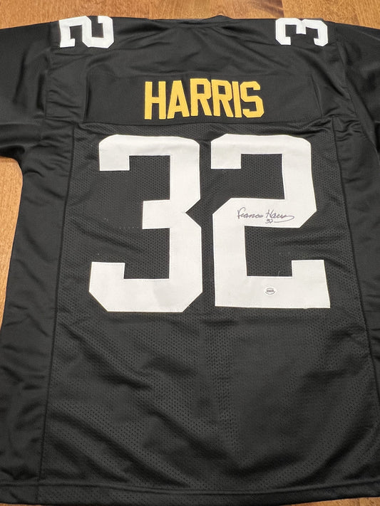 Franco Harris Signed Pittsburgh Steelers Black Jersey with COA