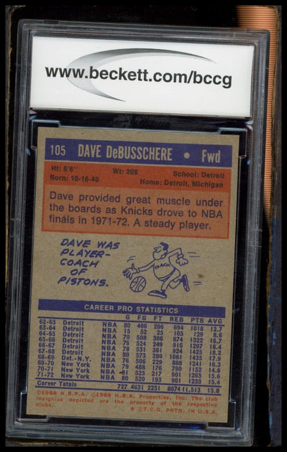 1972-73 Topps #105 Dave Debusschere BCCG 9