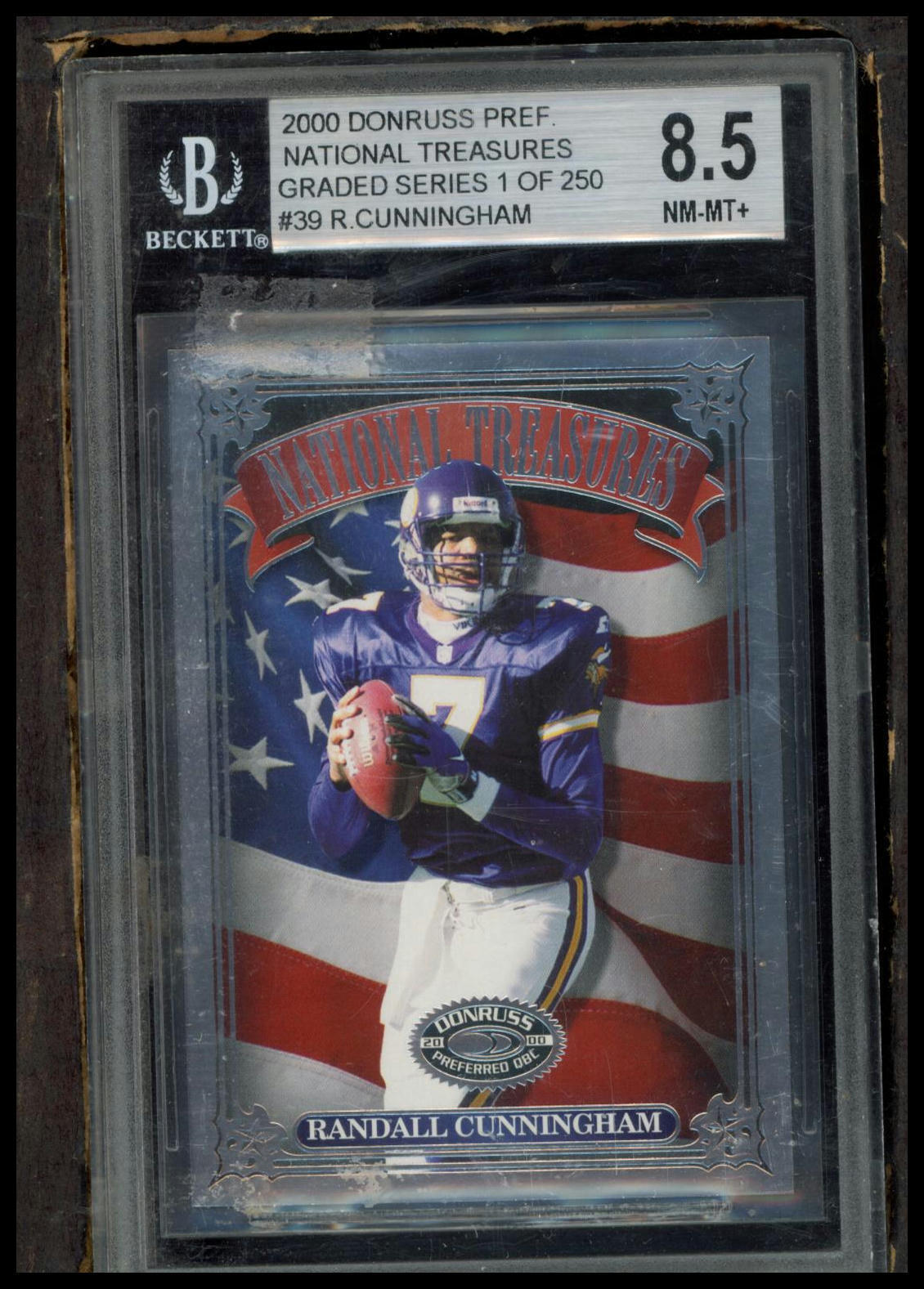 2000 Donruss Preferred #NT-39 Randall Cunningham National Treasures BGS 8.5