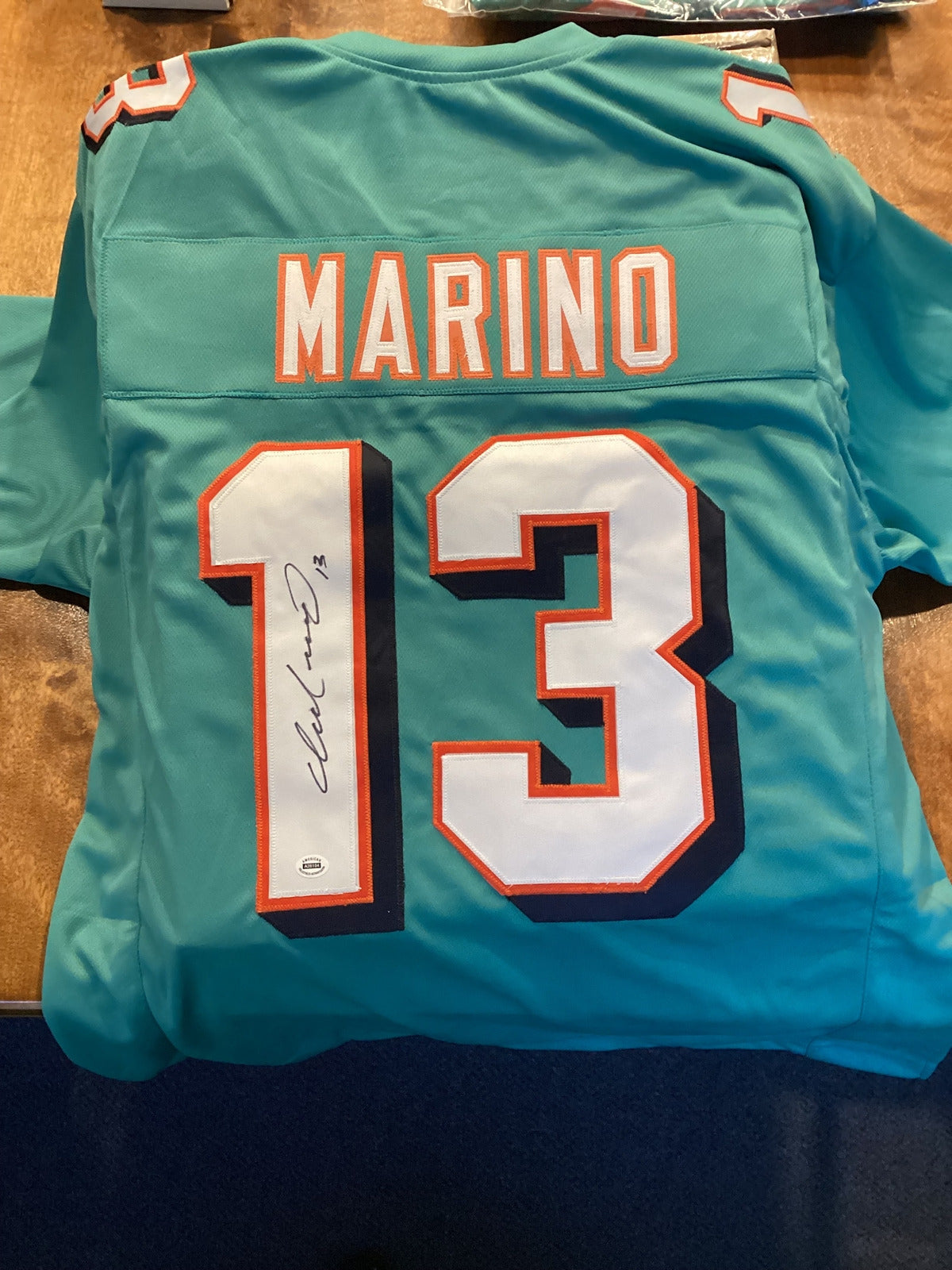 Dan Marino Signed Miami Dolphins Teal Jersey Autographed NFL