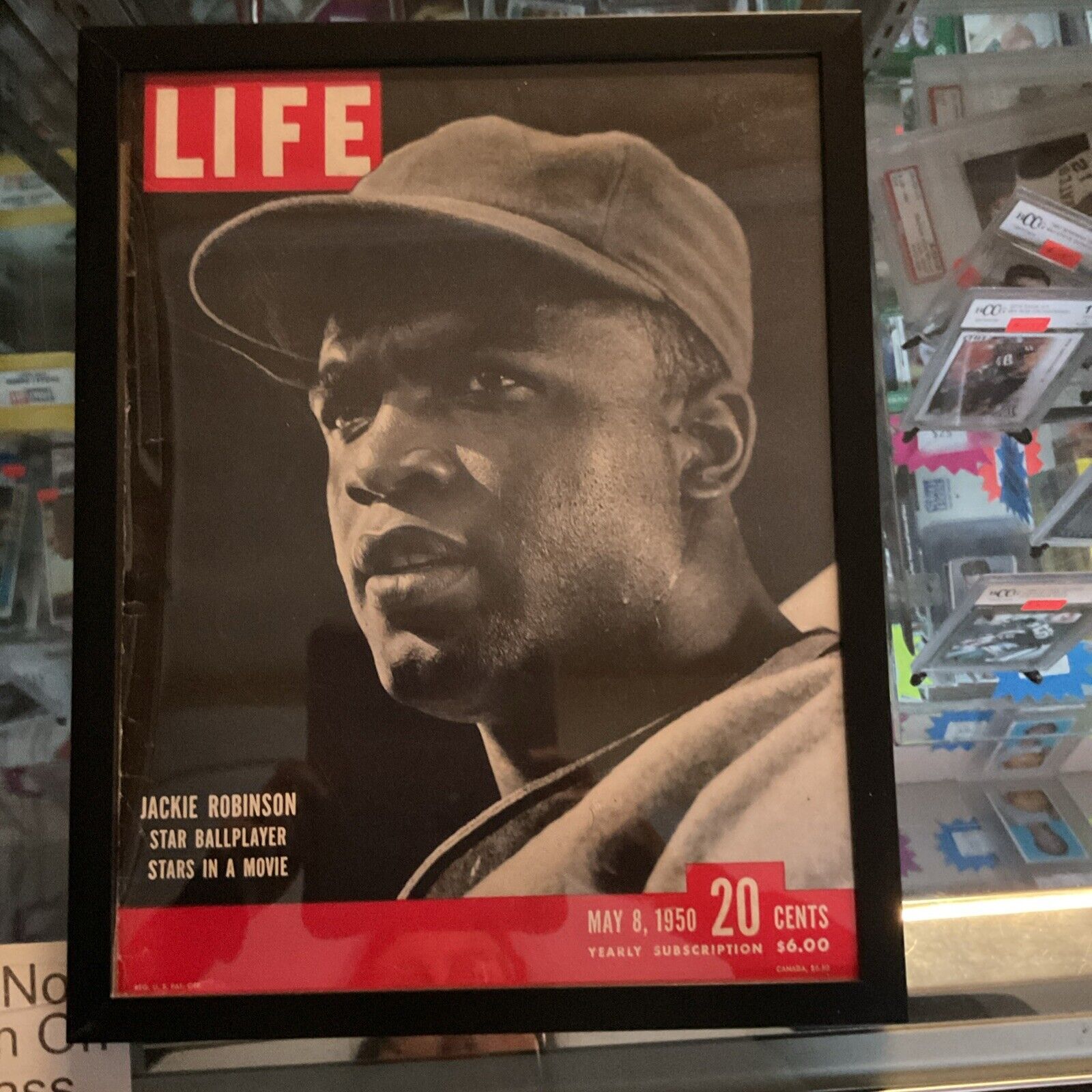 May 8, 1950 Jackie Robinson life magazine framed