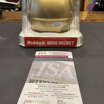 Bob Golic autographed mini helmet with JSA authentication
