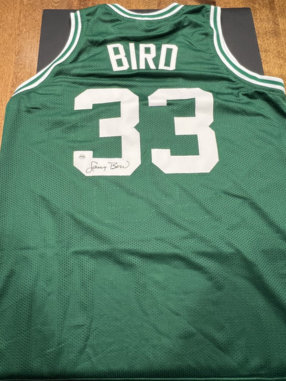 Larry Bird Signed Boston Celtics Green Jersey with COA