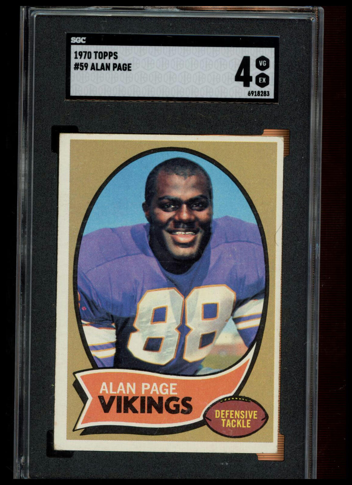 1970 Topps #59 Alan Page SGC 4