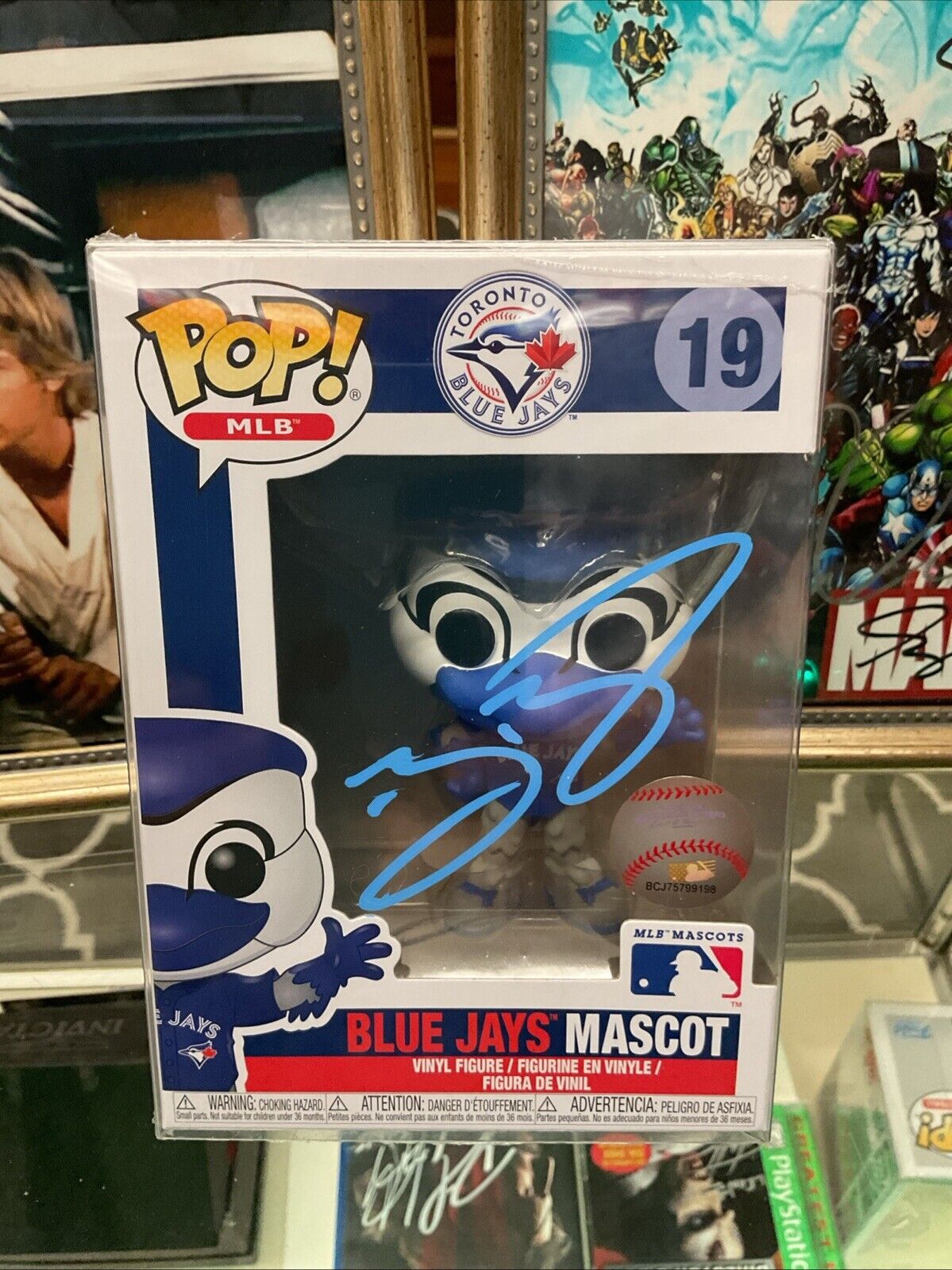 FUNKO POP! #19 MLB Toronto BLUE JAYS Mascot “ACE” Signed With COA