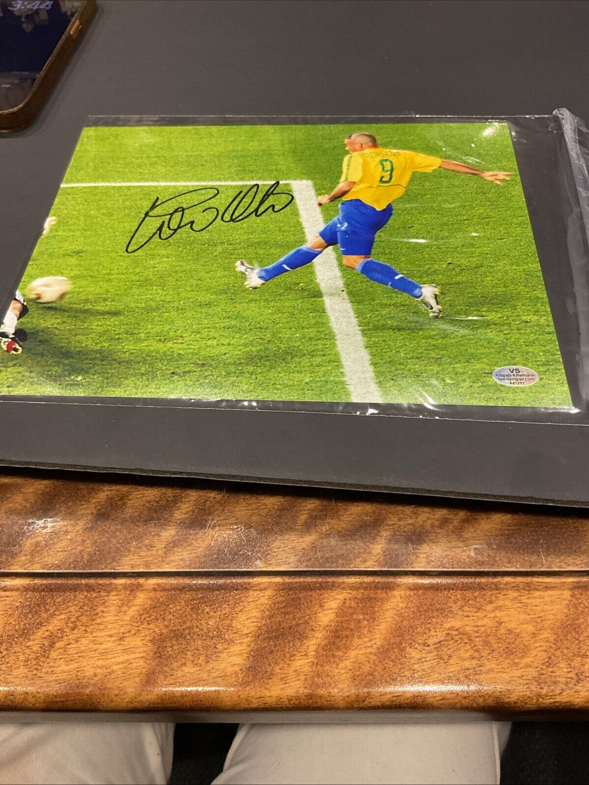 Ronaldo Nazario Signed Brazil Soccer 8x10 Autographed Photo VSA COA GOAT