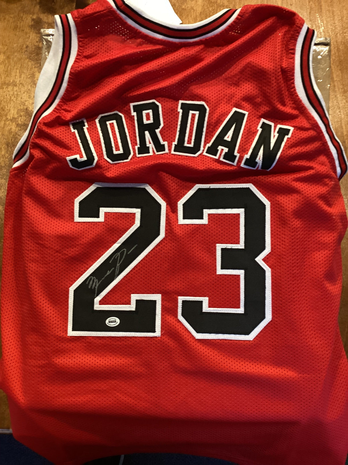 Michael Jordan Signed Chicago Bulls Red Jersey Autographed NBA