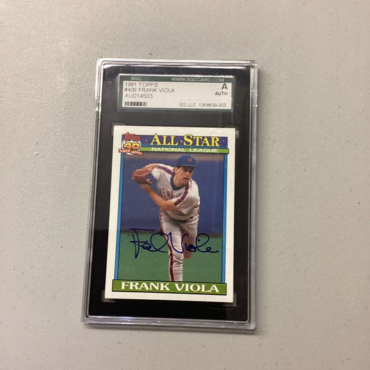 1991 Topps #406 Frank Viola SGC Authentic