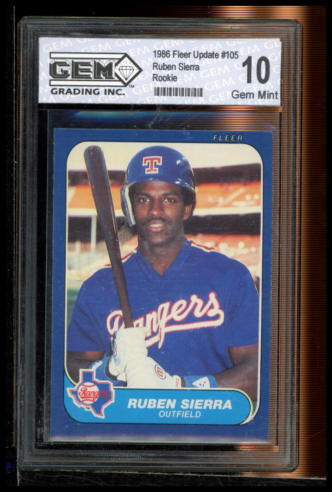 1986 Fleer Update #U-105 Ruben Sierra Other 10