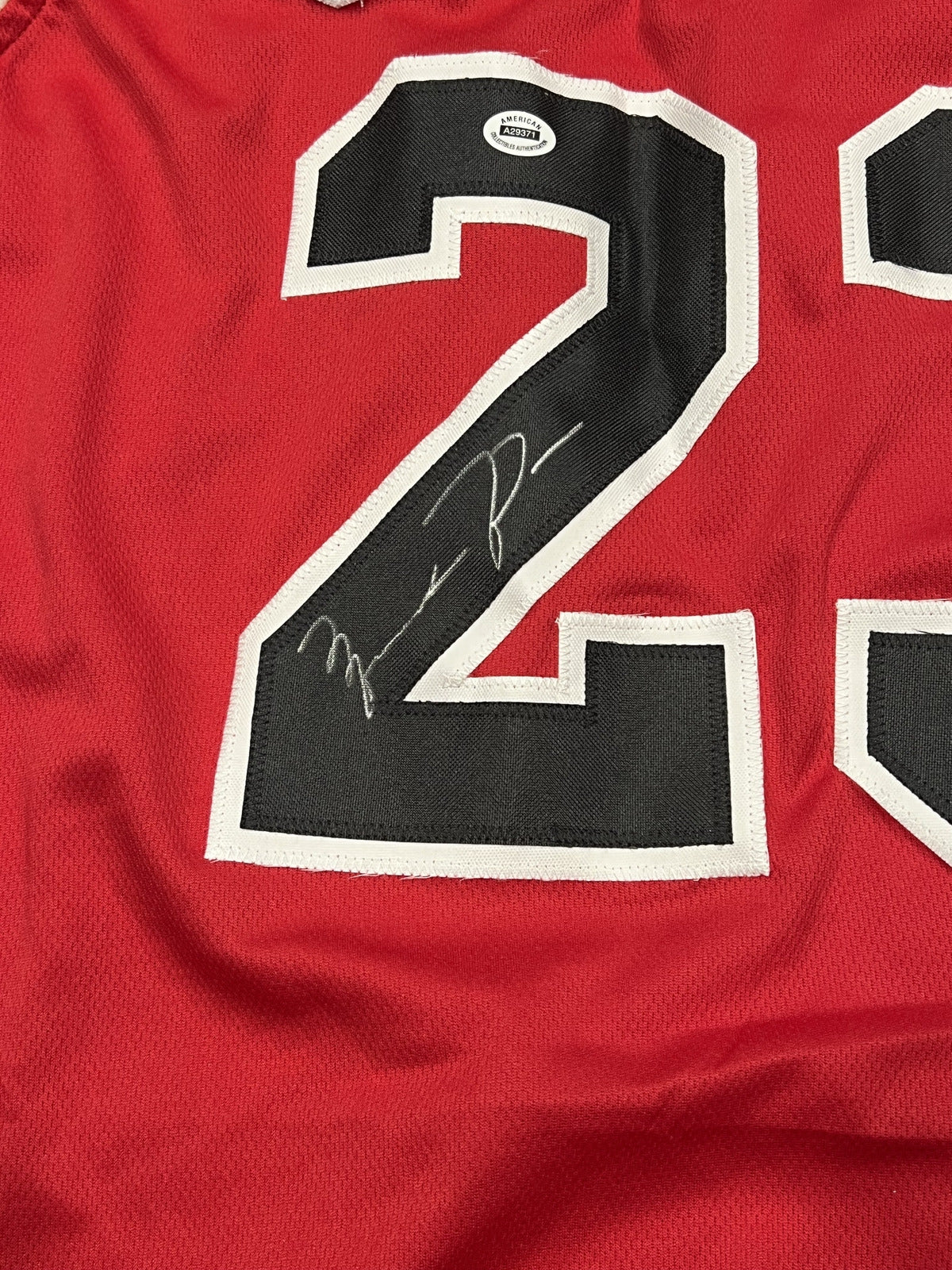 Michael Jordan Signed Chicago Bulls Red Jersey with COA