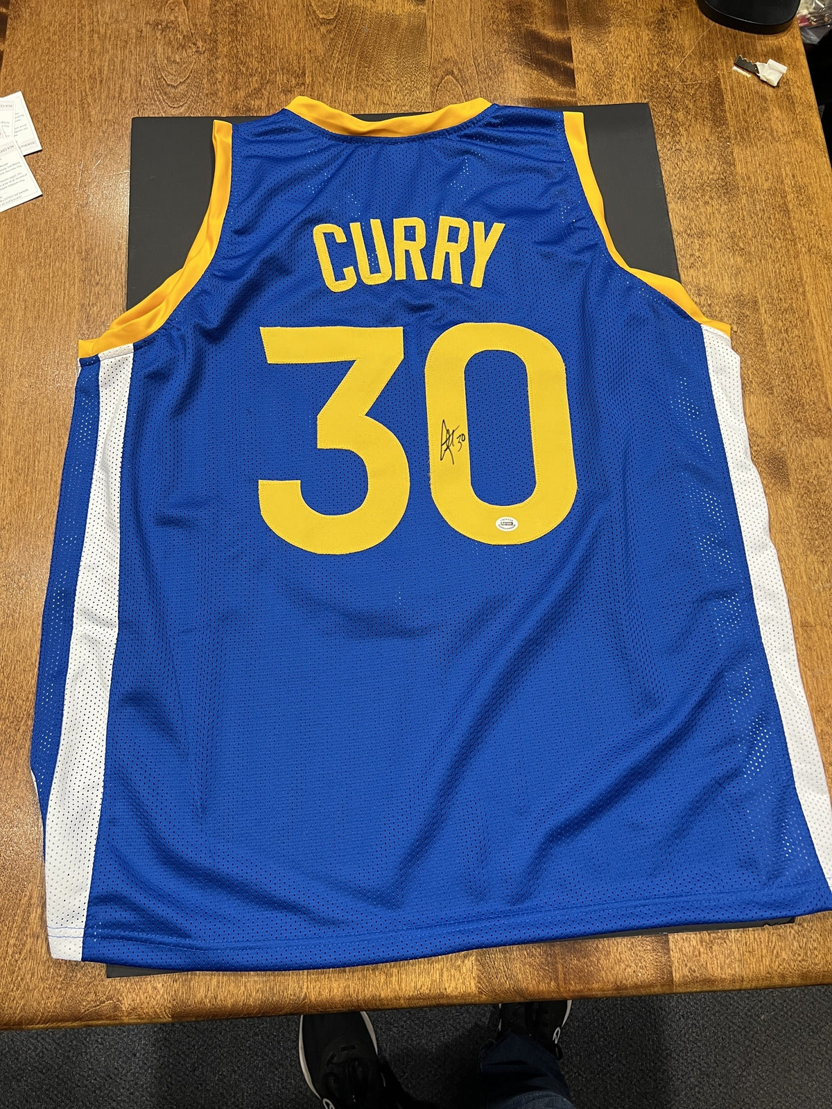 Stephen Curry Signed Golden State Warriors Blue Jersey with COA