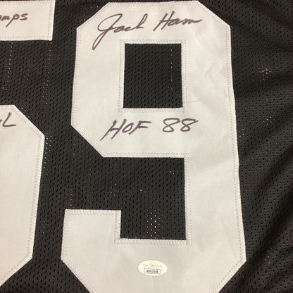 Jack Ham Signed HOF 88 Pro-Edition Custom Black Football Jersey (JSA)