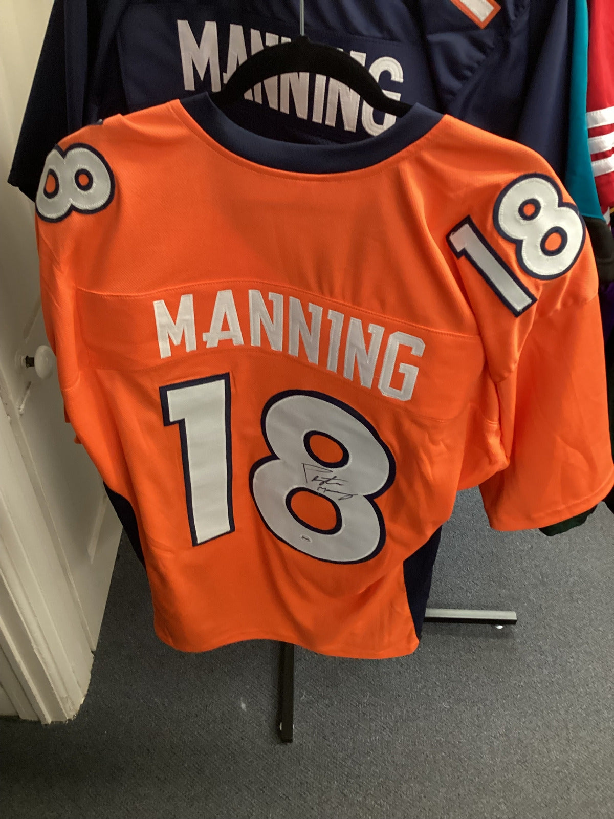 Peyton Manning #18 Denver Broncos Signed Orange Jersey