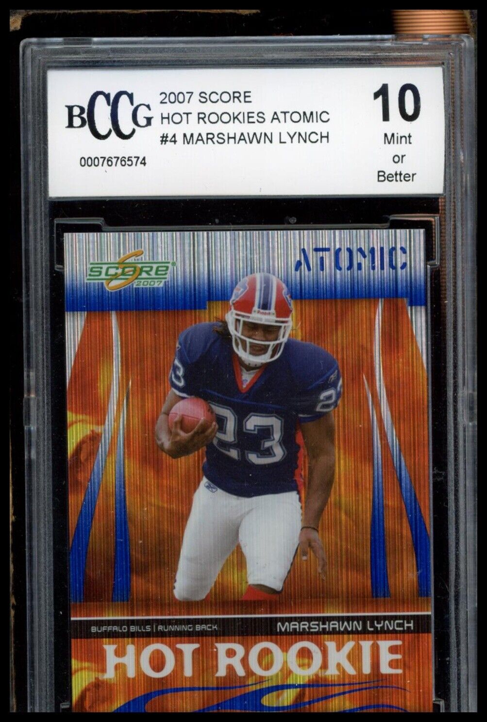 2007 Score Select #HR-4 Marshawn Lynch Hot Rookies BCCG 10 #/749