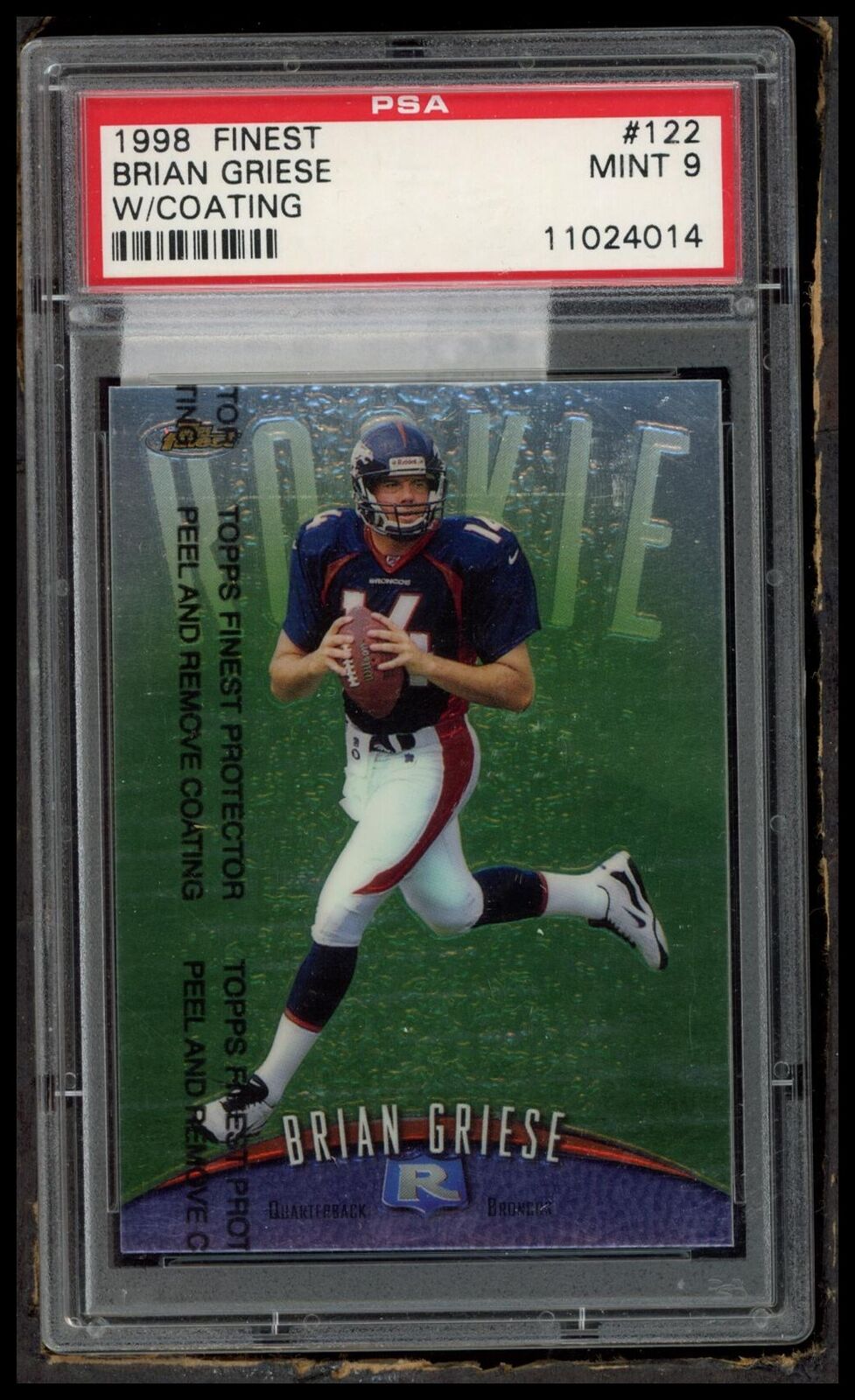 1998 Finest #122 Brian Griese W/Coating PSA 9