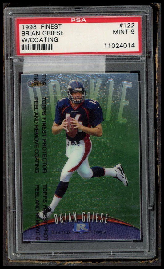 1998 Finest #122 Brian Griese W/Coating PSA 9