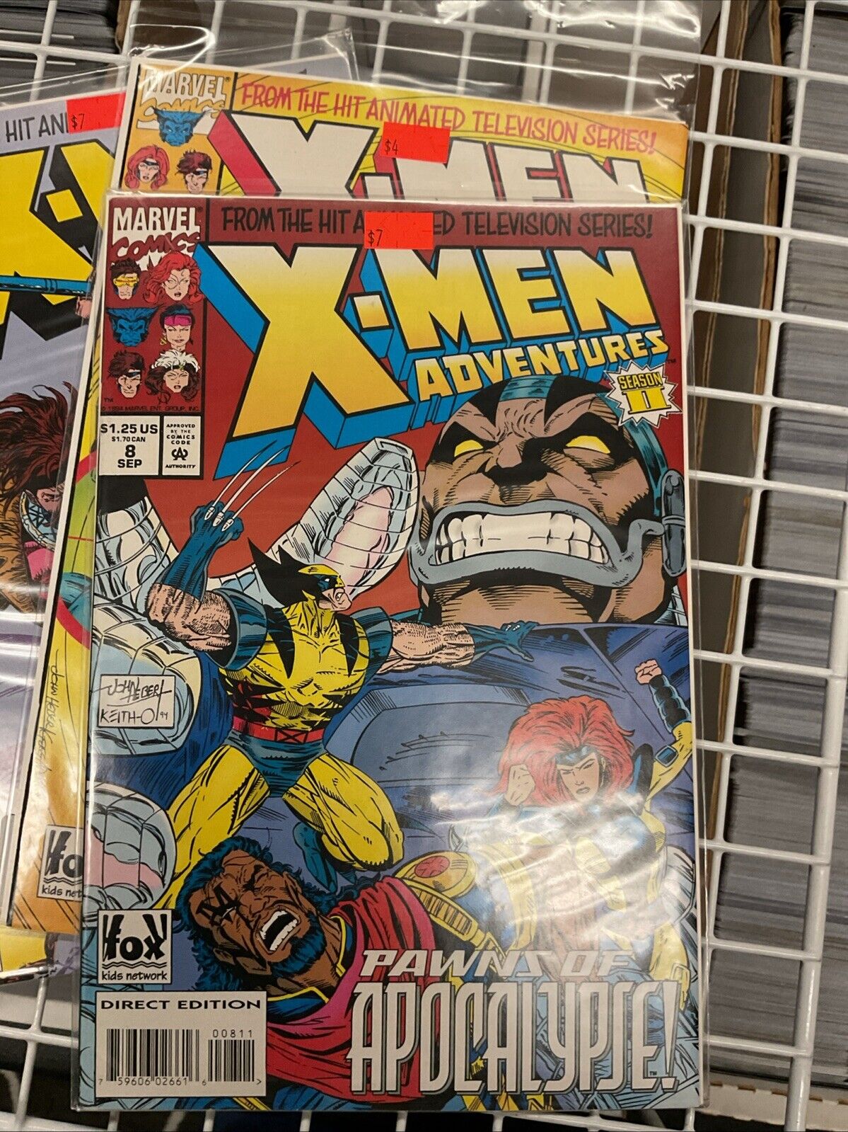 Vintage Lot of 3 X-MEN Adventures Marvel 1990's Comic Books # 6 7 8